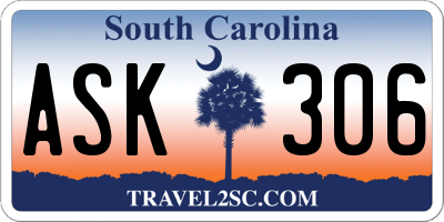 SC license plate ASK306