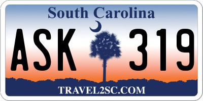SC license plate ASK319
