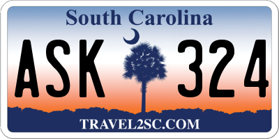 SC license plate ASK324