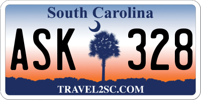 SC license plate ASK328