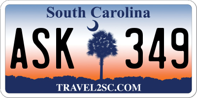 SC license plate ASK349