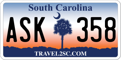 SC license plate ASK358