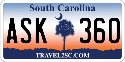 SC license plate ASK360