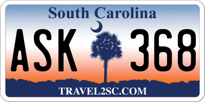 SC license plate ASK368