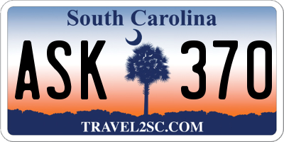 SC license plate ASK370