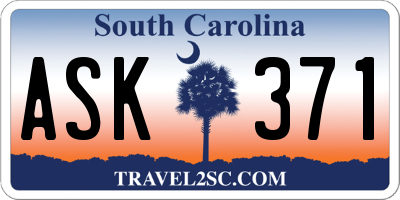 SC license plate ASK371