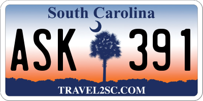 SC license plate ASK391