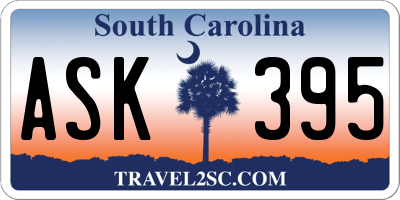 SC license plate ASK395