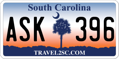 SC license plate ASK396