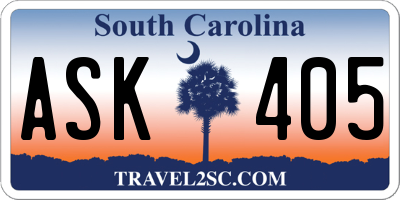 SC license plate ASK405