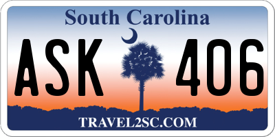 SC license plate ASK406