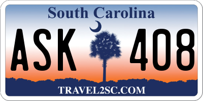 SC license plate ASK408