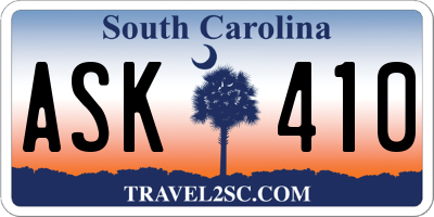 SC license plate ASK410