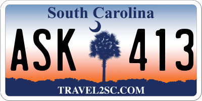 SC license plate ASK413