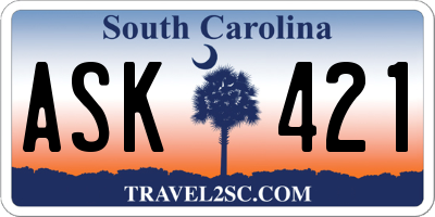 SC license plate ASK421
