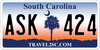 SC license plate ASK424