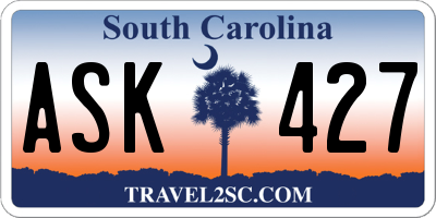 SC license plate ASK427