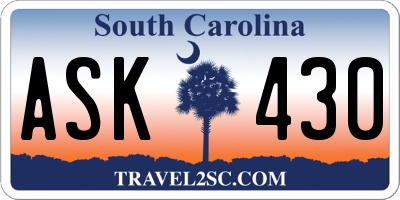 SC license plate ASK430