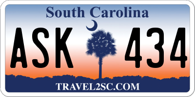 SC license plate ASK434
