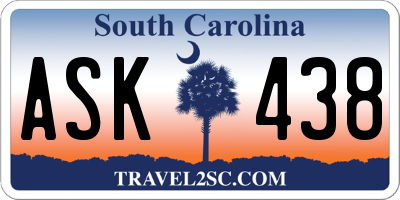 SC license plate ASK438