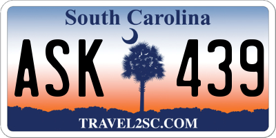 SC license plate ASK439