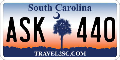 SC license plate ASK440