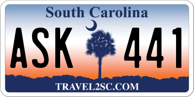 SC license plate ASK441