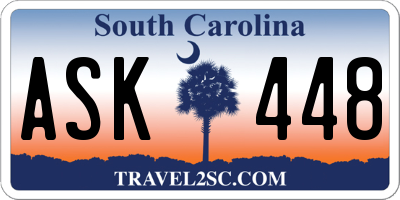 SC license plate ASK448