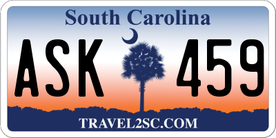 SC license plate ASK459