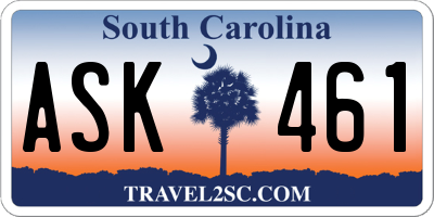 SC license plate ASK461