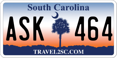 SC license plate ASK464