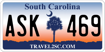 SC license plate ASK469