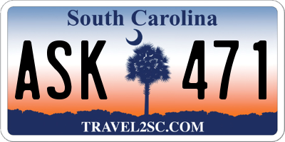 SC license plate ASK471