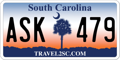 SC license plate ASK479