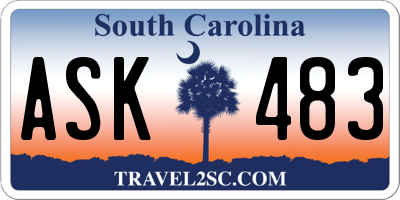 SC license plate ASK483