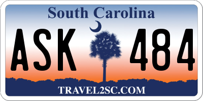 SC license plate ASK484