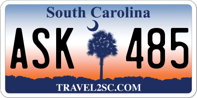 SC license plate ASK485