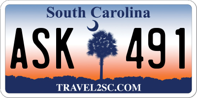 SC license plate ASK491