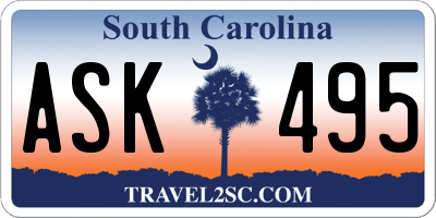 SC license plate ASK495