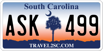 SC license plate ASK499