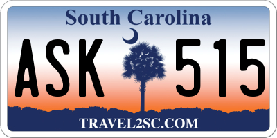 SC license plate ASK515