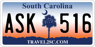 SC license plate ASK516