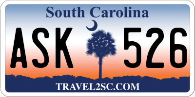 SC license plate ASK526