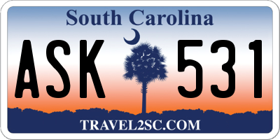 SC license plate ASK531