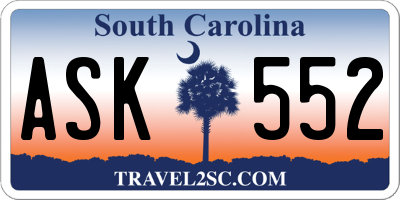 SC license plate ASK552