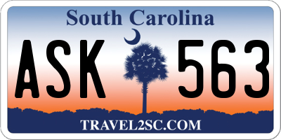 SC license plate ASK563