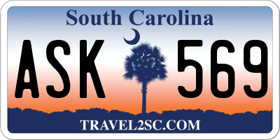 SC license plate ASK569