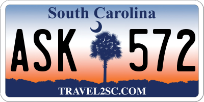 SC license plate ASK572
