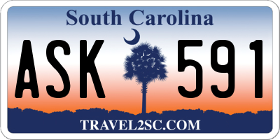 SC license plate ASK591