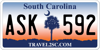 SC license plate ASK592